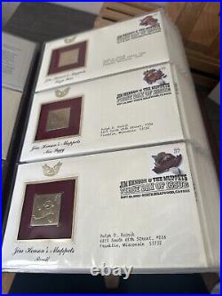 Golden Replicas Of United States Stamps Album O & Proof Replicas 22 kt Gold NEW