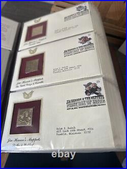 Golden Replicas Of United States Stamps Album O & Proof Replicas 22 kt Gold NEW
