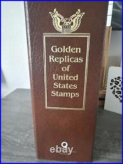 Golden Replicas Of United States Stamps Album Q & Proof Replicas 22kt Gold NEW