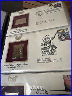 Golden Replicas Of United States Stamps Album Q & Proof Replicas 22kt Gold NEW