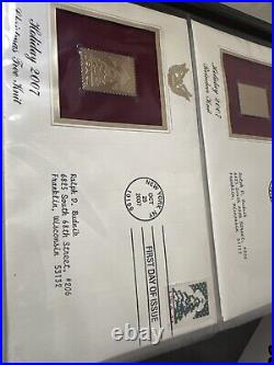 Golden Replicas Of United States Stamps Album Q & Proof Replicas 22kt Gold NEW