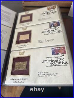 Golden Replicas Of United States Stamps Album Q & Proof Replicas 22kt Gold NEW