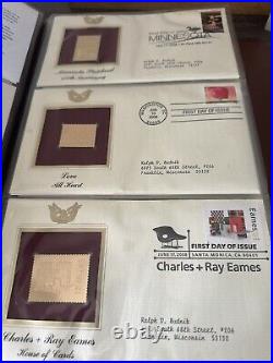 Golden Replicas Of United States Stamps Album Q & Proof Replicas 22kt Gold NEW