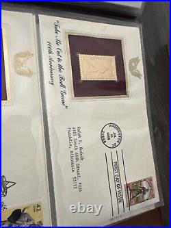 Golden Replicas Of United States Stamps Album Q & Proof Replicas 22kt Gold NEW