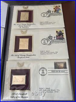 Golden Replicas Of United States Stamps Album Q & Proof Replicas 22kt Gold NEW