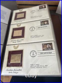 Golden Replicas Of United States Stamps Album Q & Proof Replicas 22kt Gold NEW