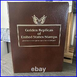 Golden Replicas Of United States Stamps Album S & Proof Replicas 22kt Gold NEW