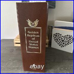 Golden Replicas Of United States Stamps Album S & Proof Replicas 22kt Gold NEW