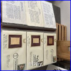 Golden Replicas Of United States Stamps Album S & Proof Replicas 22kt Gold NEW