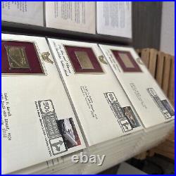 Golden Replicas Of United States Stamps Album S & Proof Replicas 22kt Gold NEW