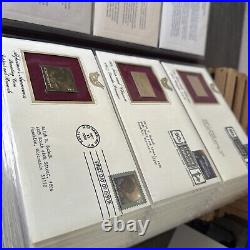 Golden Replicas Of United States Stamps Album S & Proof Replicas 22kt Gold NEW