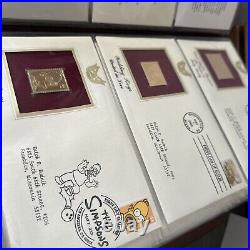Golden Replicas Of United States Stamps Album S & Proof Replicas 22kt Gold NEW