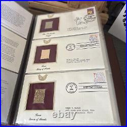 Golden Replicas Of United States Stamps Album S & Proof Replicas 22kt Gold NEW