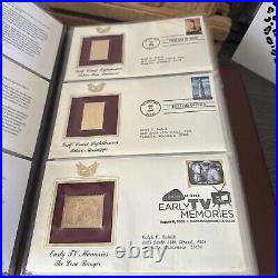 Golden Replicas Of United States Stamps Album S & Proof Replicas 22kt Gold NEW