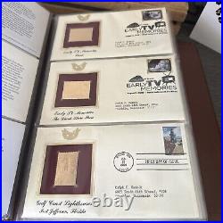 Golden Replicas Of United States Stamps Album S & Proof Replicas 22kt Gold NEW