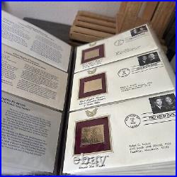 Golden Replicas Of United States Stamps Album S & Proof Replicas 22kt Gold NEW