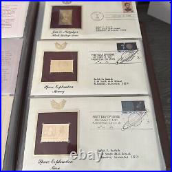 Golden Replicas Of United States Stamps In Album B & 22 Karat Gold Proofs NEW
