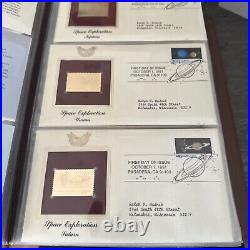 Golden Replicas Of United States Stamps In Album B & 22 Karat Gold Proofs NEW