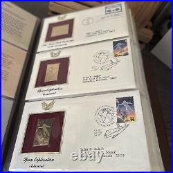 Golden Replicas Of United States Stamps In Album B & 22 Karat Gold Proofs NEW