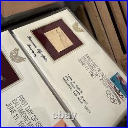 Golden Replicas Of United States Stamps In Album B & 22 Karat Gold Proofs NEW