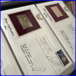 Golden Replicas Of United States Stamps In Album B & 22 Karat Gold Proofs NEW