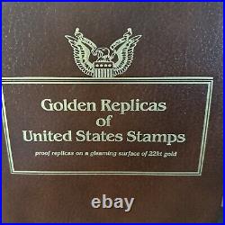Golden Replicas Of United States Stamps In Album C And 22 Karat Gold Proofs NEW