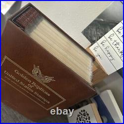 Golden Replicas Of United States Stamps In Album C And 22 Karat Gold Proofs NEW