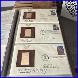 Golden Replicas Of United States Stamps In Album C And 22 Karat Gold Proofs NEW