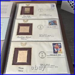 Golden Replicas Of United States Stamps In Album C And 22 Karat Gold Proofs NEW