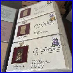 Golden Replicas Of United States Stamps In Album C And 22 Karat Gold Proofs NEW