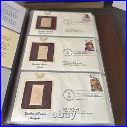 Golden Replicas Of United States Stamps In Album C And 22 Karat Gold Proofs NEW