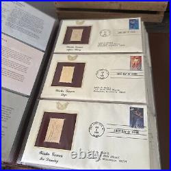 Golden Replicas Of United States Stamps In Album C And 22 Karat Gold Proofs NEW