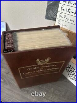 Golden Replicas Of United States Stamps In Album E & 22 Karat Gold Proofs NEW