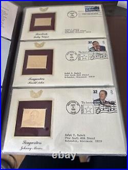 Golden Replicas Of United States Stamps In Album E & 22 Karat Gold Proofs NEW