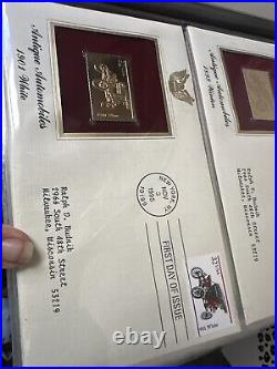 Golden Replicas Of United States Stamps In Album E & 22 Karat Gold Proofs NEW
