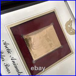 Golden Replicas Of United States Stamps In Album H & Proofs Of 22 Karat Gold NEW