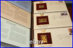 Golden Replicas of United States Stamps Surfaces 22K Gold 75 Stamps First Issue