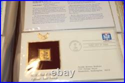 Golden Replicas of United States Stamps Surfaces 22K Gold Collection 41 Stamps