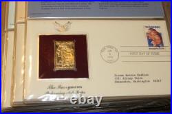 Golden Replicas of United States Stamps Surfaces 22K Gold Collection 41 Stamps