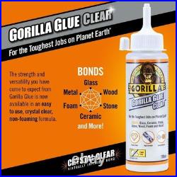 Gorilla Glue Crystal Clear Waterproof Tough All Purpose Adhesive, 50, 110, 170ml