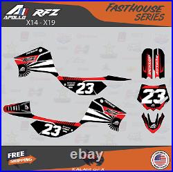 Graphics Decal Kit For Apollo RFZ X4 X5 X6, X14 to X19 all years FH Red