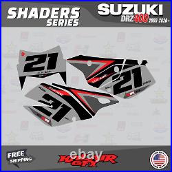 Graphics Decal Kit For Suzuki DRZ400SM (All Years) DRZ 400 SM S E Shaders Red