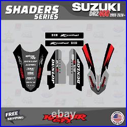 Graphics Decal Kit For Suzuki DRZ400SM (All Years) DRZ 400 SM S E Shaders Red