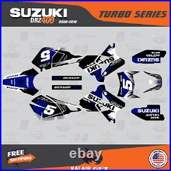 Graphics Decal Kit For Suzuki DRZ400SM (All Years) DRZ 400 SM S E Turbo Blue