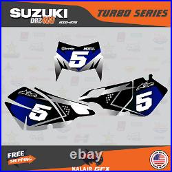 Graphics Decal Kit For Suzuki DRZ400SM (All Years) DRZ 400 SM S E Turbo Blue