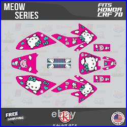 Graphics Kit for Honda CRF70 All Years CRF 70 CRF-70 Meow Series Magenta