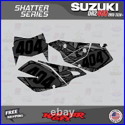 Graphics kit for Suzuki DRZ400 SM S E (All years) Shatter Series Smoke