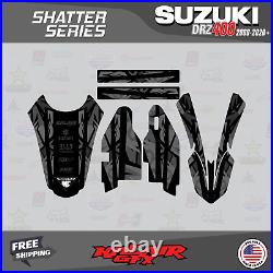 Graphics kit for Suzuki DRZ400 SM S E (All years) Shatter Series Smoke