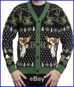 Gremlins Mondo Holiday Christmas Ugly Sweater Mens Cardigan NEW All Sizes Avail