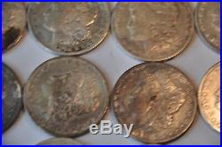 Group Lot of 28 Morgans all Pre-21 VF-AU+ sharpness. Off quality but great dates